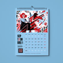 Cargar imagen en el visor de la galería, Calendario ilustrado de pared A3 - 2024