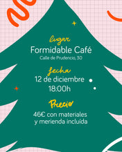 Cargar imagen en el visor de la galería, Taller de Jarrón Ilustrado + Ramo de Flores Preservadas (Especial Navidad) 12 diciembre