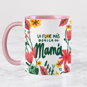 Taza "Mamá es una flor"